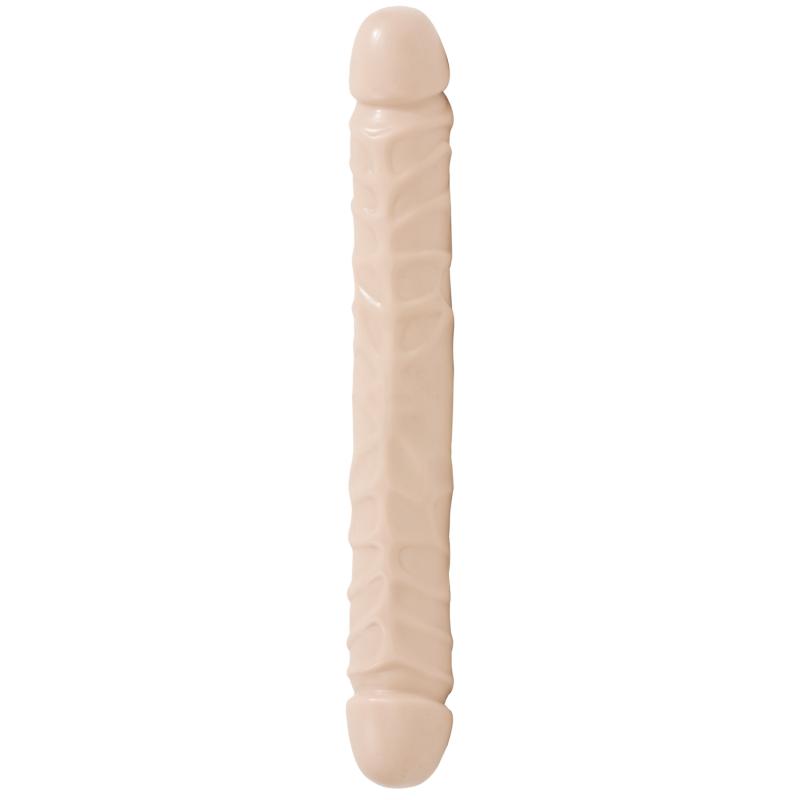 Jr. Veined Dobbelt Dildo - Nude fra Doc Johnson