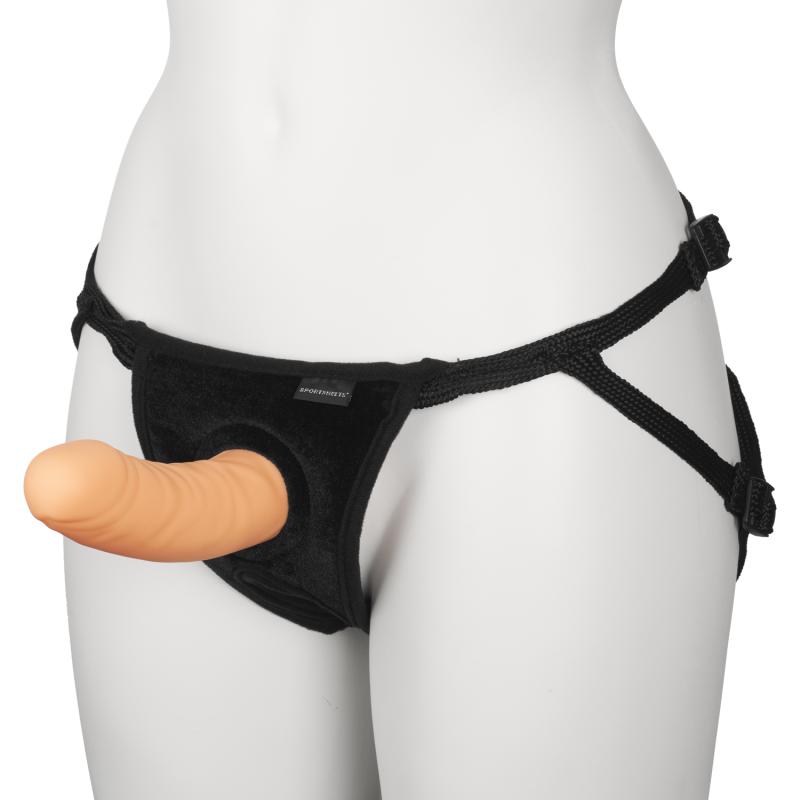 Everlaster Wishbone Hul Strap-On i Nude fra Sportsheets