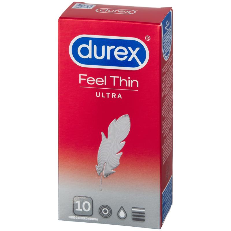 Durex Feel Ultra Thin Kondomer 10 Stk - Optimal Intimitet