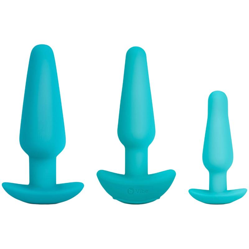 B-Vibe Anal Træningssæt - Turquoise til Nydelse og Komfort