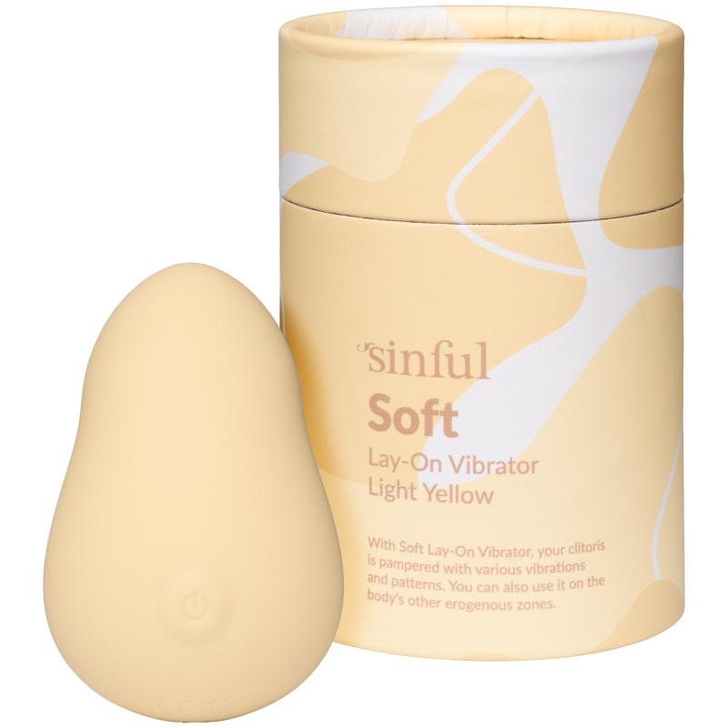 Blød Lay-On Vibrator i Gul fra Sinful - Forkæl dig selv!