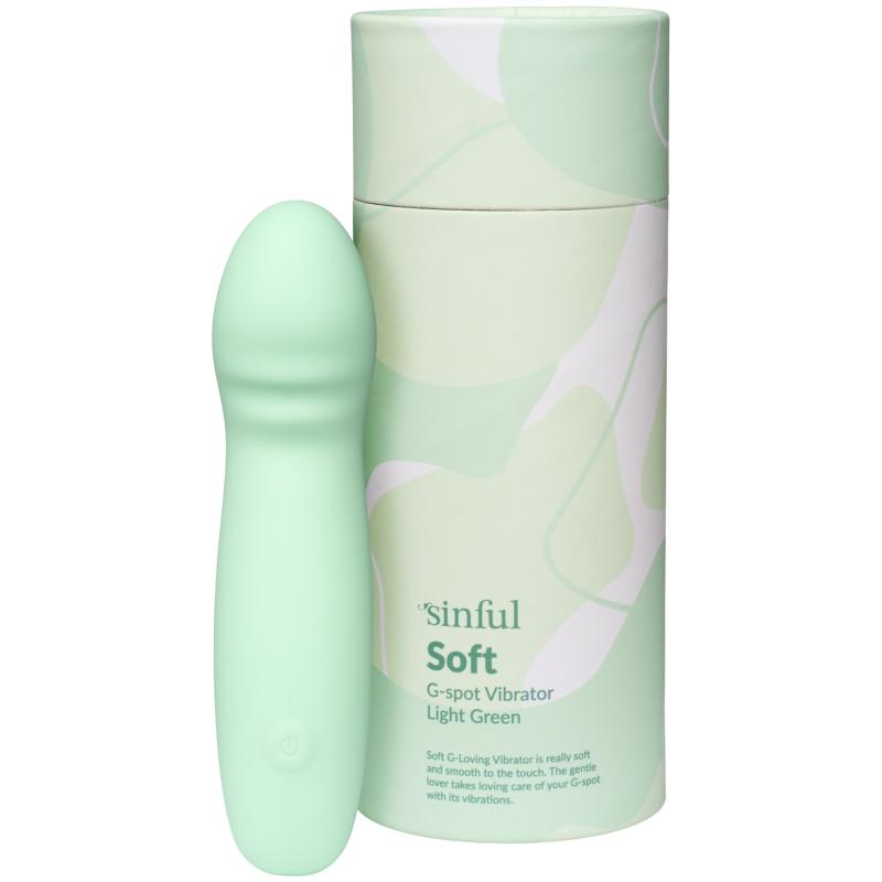Blød G-Loving Vibrator i Grøn fra Sinful – Nydelse til Kvinder