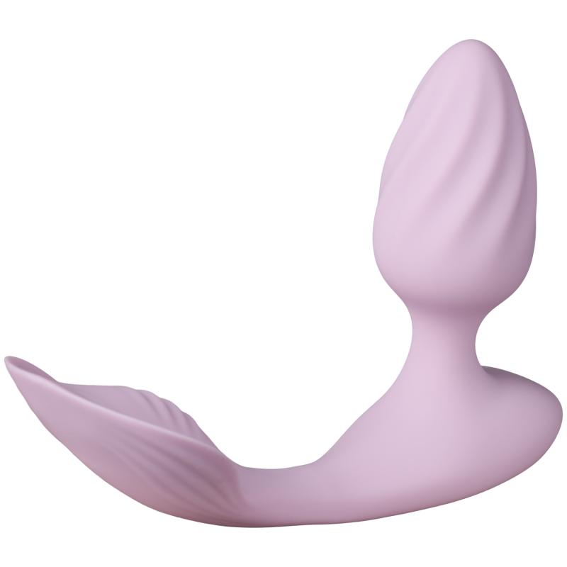 2-i-1 Anal Plug og Vibrator i Pink fra Baseks