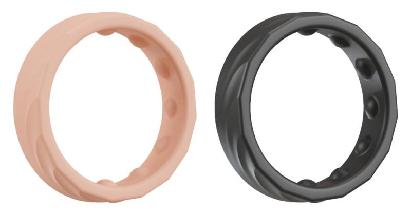 2-Delt Sæt "4in1 Cock Rings" til Mænd - Silikoneringe
