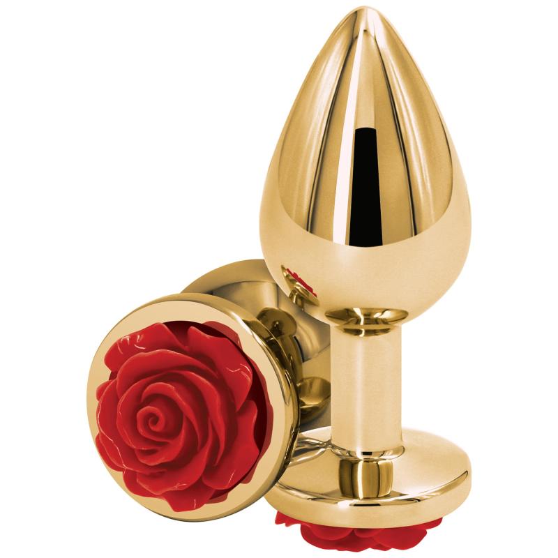Bagdelens Rose Medium Rød Buttplug fra Ns Novelties