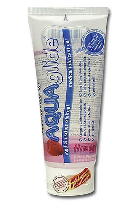 AquaGlide Hindbær Duft - 100 ml Glidecremeolie