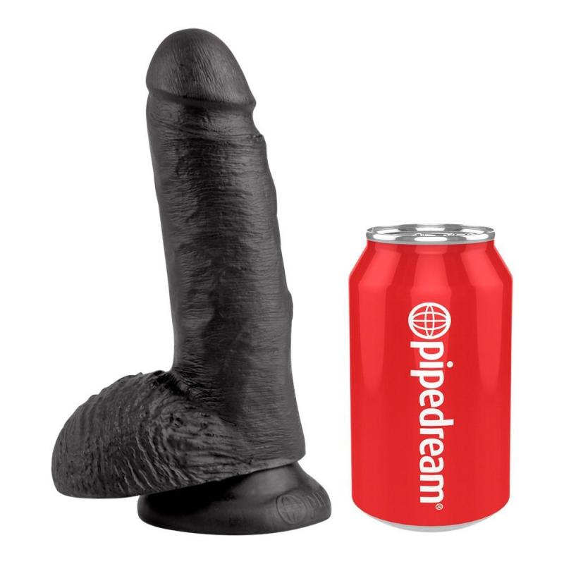 18 Cm Realistisk Dildo med Kugler fra King Cock
