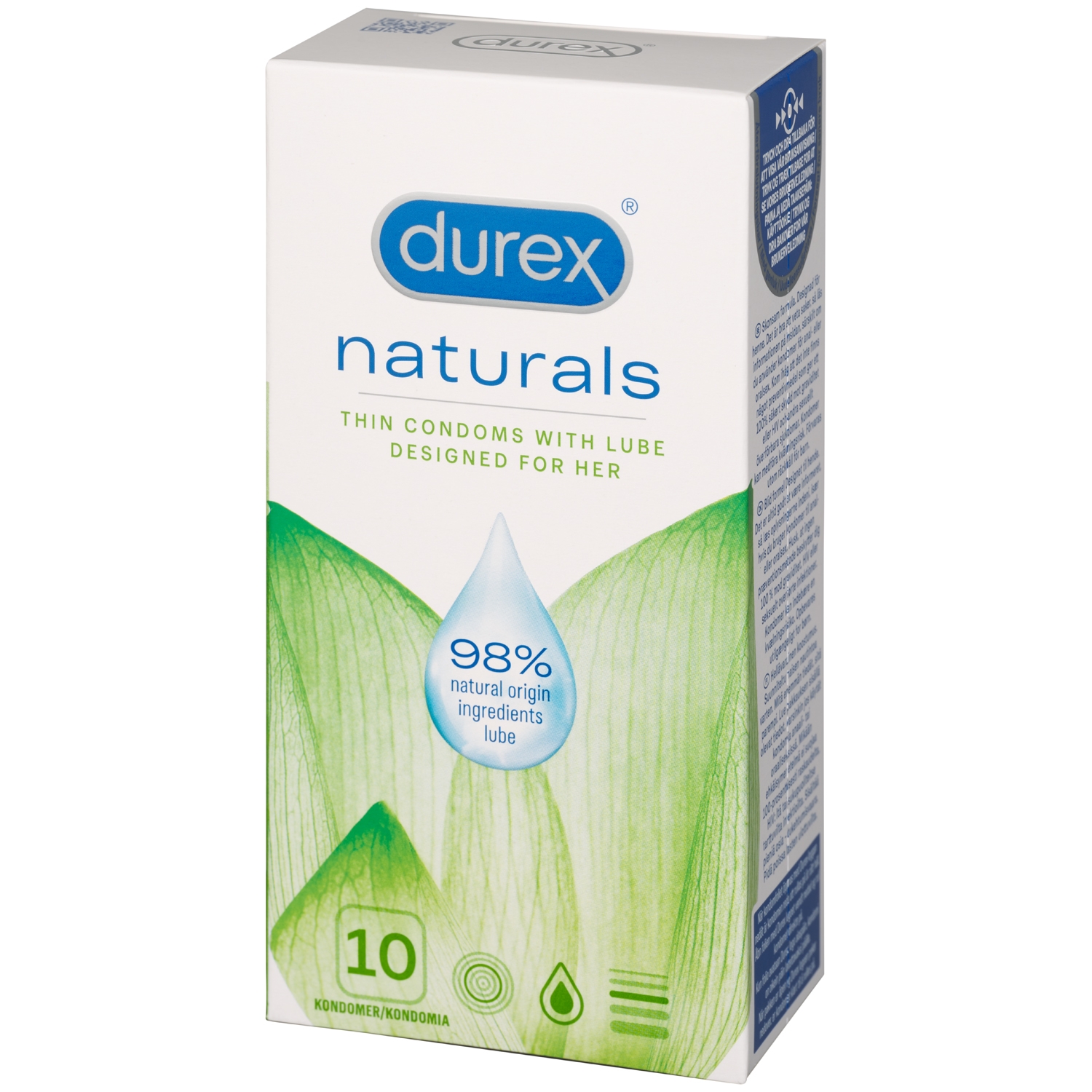 Durex Naturals Kondomer 10 Stk - Ultra Tynde og Gennemsigtige