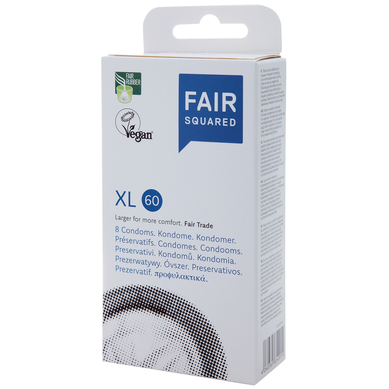 60 Veganske Kondomer 8 Stk   Klar fra Fair Squared