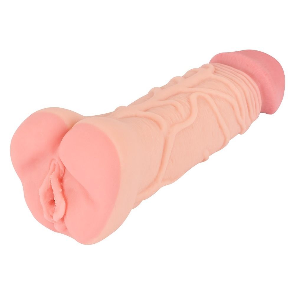 2 I 1 Extension & Masturbator     Vagina fra Nature Skin