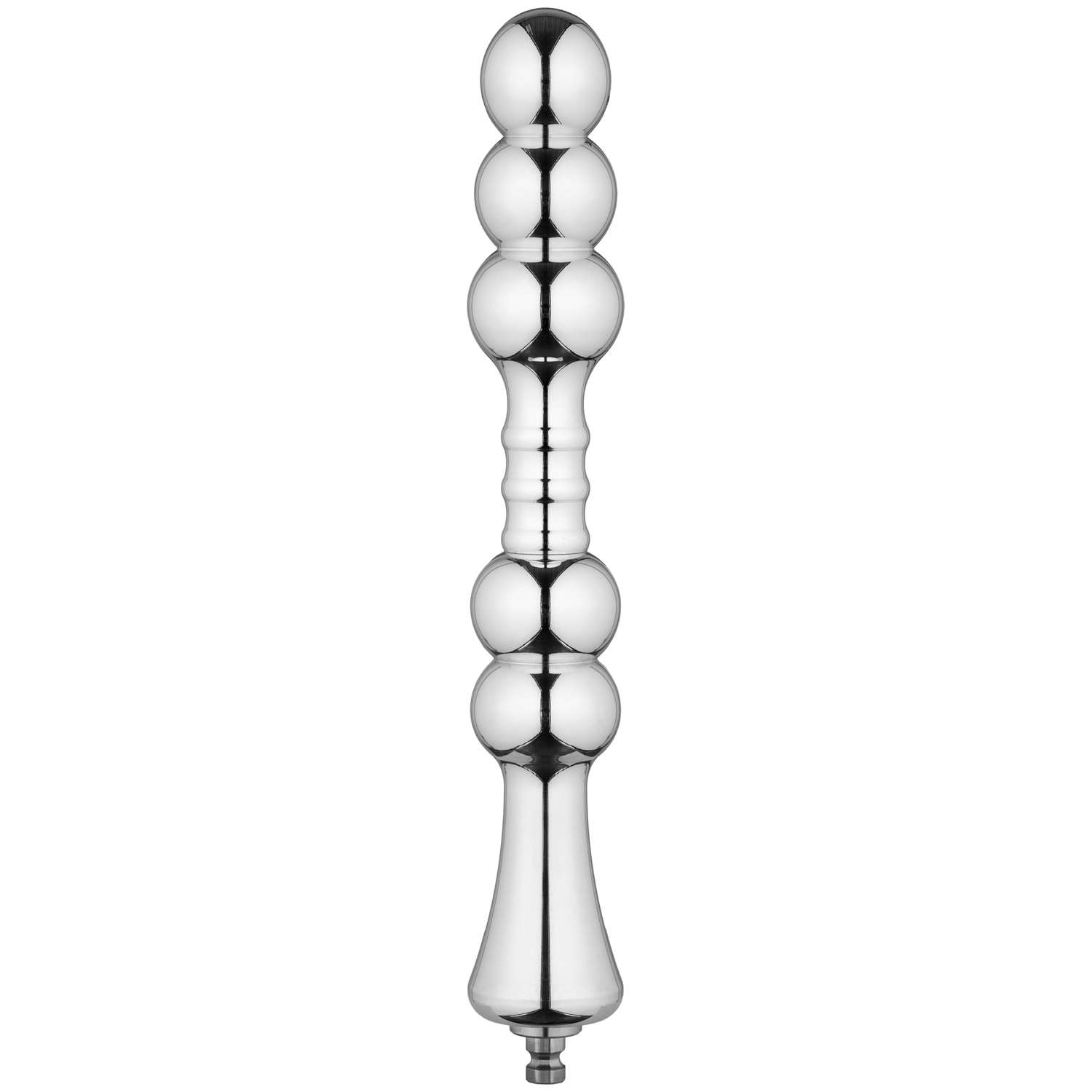 Anal Ripple Wand Dildo Tilbehør Med Kliclok 21 Cm   Sølv fra Hismith